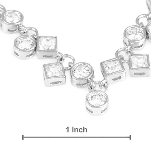 ATTRACTIVE 14CT CZ BRACELET SOLID 925 SILVER